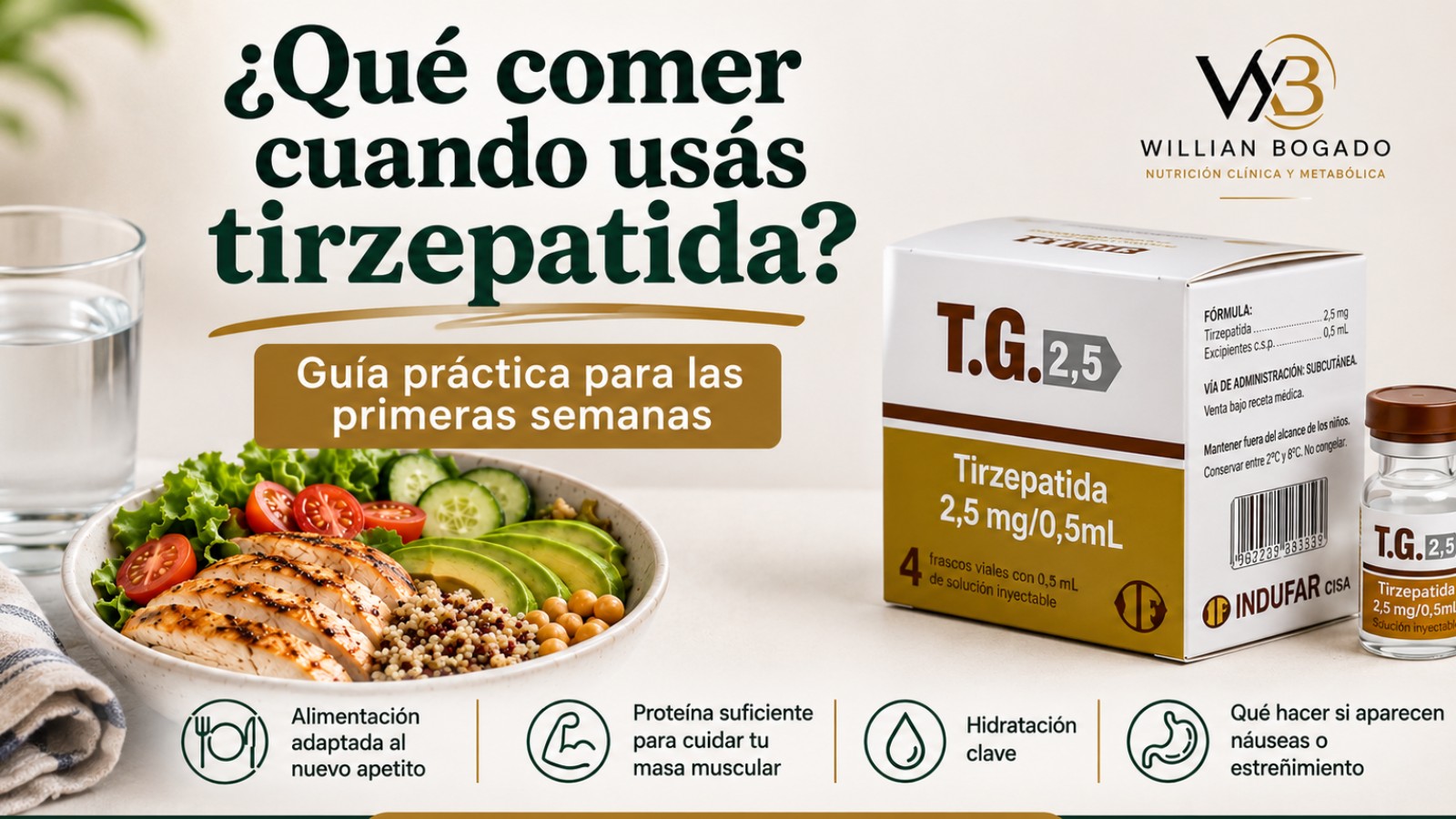¿Qué comer cuando usás tirzepatida? Guía práctica para las primeras semanas