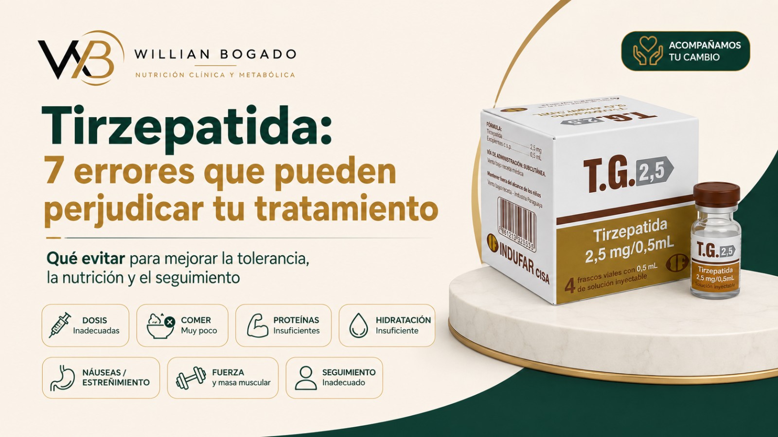 Tirzepatida: 7 errores que pueden perjudicar tu tratamiento